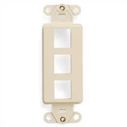 Leviton Decora Quickport Plate 3 Ports Light Almond (41643-T)