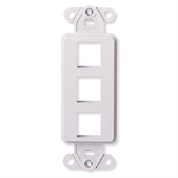 Leviton Decora Quickport Plate 3 Ports White (41643-W)