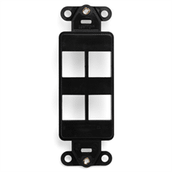 Leviton Decora Quickport Insert 4 Port Black (41644-E)