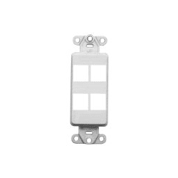 Leviton Decora Quickport Plate 4 Ports White (41644-W)