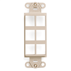 Leviton Decora Quickport Plate 6 Ports - Ivory (41646-I)