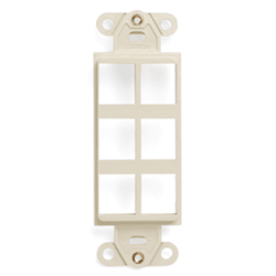 Leviton Decora Quickport Plate 6 Ports - Light Almond (41646-T)
