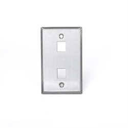 Leviton Quickport 2 Port Single Gang Wallplate Stainless (43080-1S2)