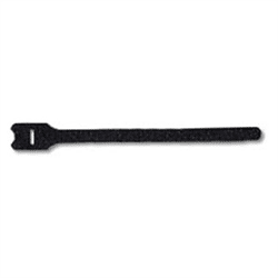 Leviton Velcro Cable Tie Wrap 5 Inch x 0.50 Inch Black, 25 Pack (43105-5)