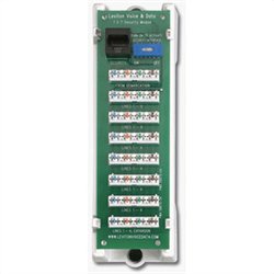 Leviton 1x7 Bridged Telephone 110 Board With Security Port On Bracket (47609-TSV)