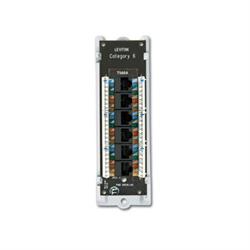 Leviton CAT6 Data and Voice Distribution Board With Bracket (47611-C6B)