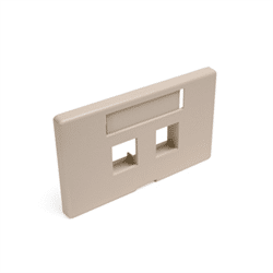 Leviton Modular Furniture Plate 2 Port Ivory (49910-HI2)