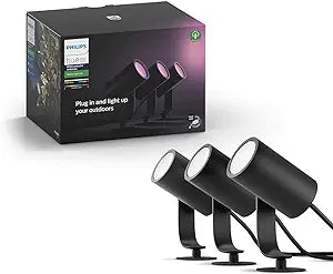 HUE WHITE COLOR AMBIANCE LILY OUTDOOR SPOT LIGHT BASE KIT
