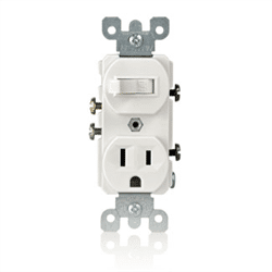 Leviton Combination Switch 120V 15A White (5225-W)