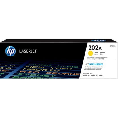 Cartucho de tóner original LaserJet HP 202A amarillo