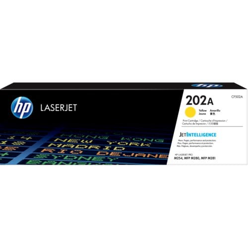 Cartucho de tóner original LaserJet HP 202A amarillo