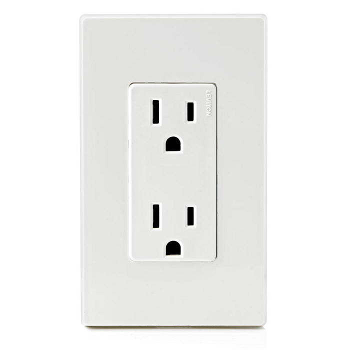Leviton Decora AC Receptacle 15A 125V White (5325-W)