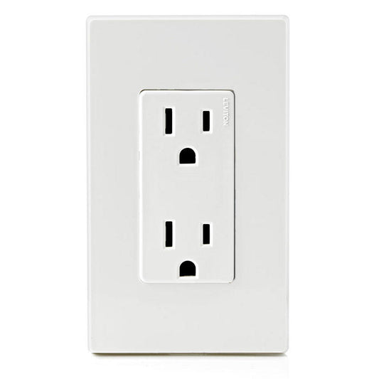 Leviton Decora AC Receptacle 15A 125V White (5325-W)