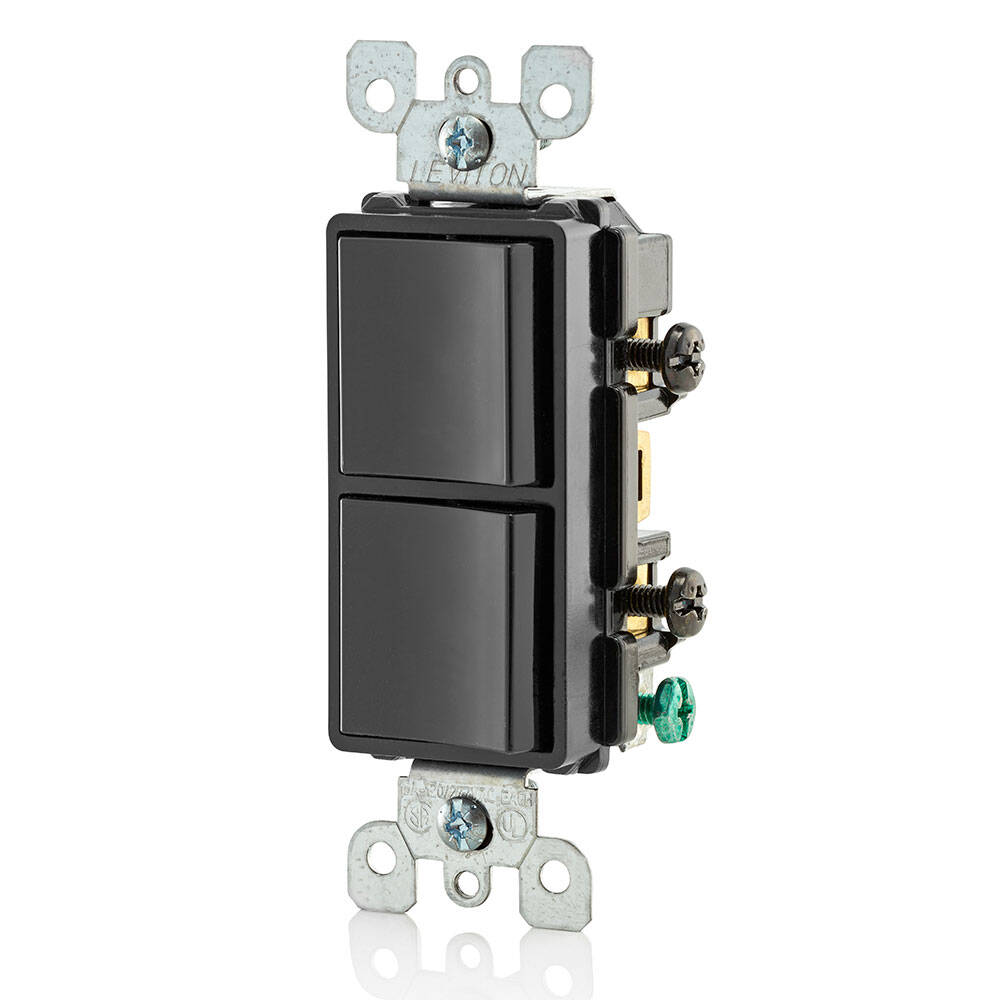 Leviton Single-Pole AC Combination Switch 15A 120/277V Black (5634-E)