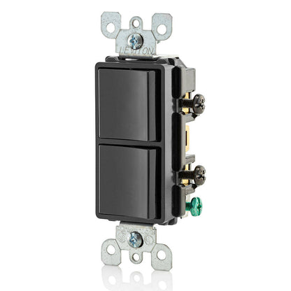 Leviton Single-Pole AC Combination Switch 15A 120/277V Black (5634-E)
