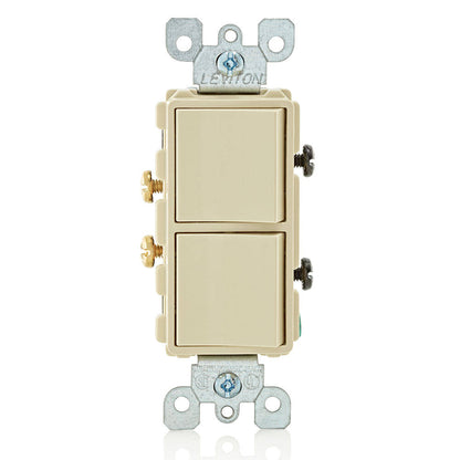 Leviton Single-Pole AC Combination Switch 15A 120/277V Ivory (5634-I)