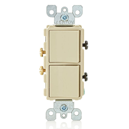 Leviton Single-Pole AC Combination Switch 15A 120/277V Ivory (5634-I)