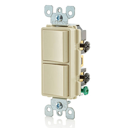 Leviton Single-Pole AC Combination Switch 15A 120/277V Ivory (5634-I)