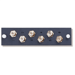 Leviton F Connector Mounting Plate 6 Pack Loaded (5F100-6VF)