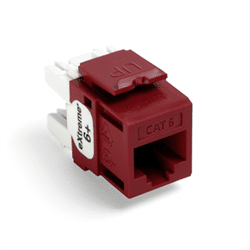 Leviton Quickport eXtreme 6+ CAT6 Insert Dark Red (61110-RR6)