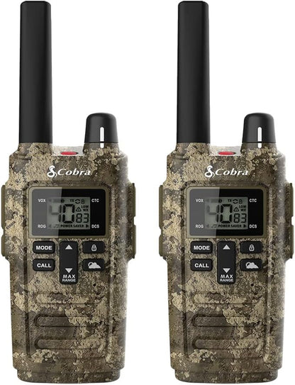 Cobra 32-Mile, Rugged Two-Way Radio, Truetimber Strata, 2 Pack Bil