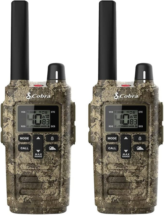 Cobra 32-Mile, Rugged Two-Way Radio, Truetimber Strata, 2 Pack Bil