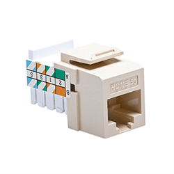Leviton Home 6 Quickport Cat 6 Connector, T568A, Ivory (61HOM-RI6)