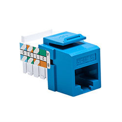 Leviton Home 6 Quickport Cat 6 Connector, T568A, Blue (61HOM-RL6)