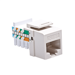 Leviton Home 6 Quickport Cat 6 Connector, T568A, Light Almond (61HOM-RT6)