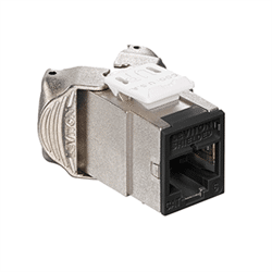 Leviton Atlas-X1 Shielded CAT6 RJ45 Quickport Connector, Black (61SJK-RE6)