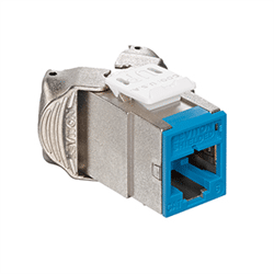 Leviton Atlas-X1 Shielded CAT6 RJ45 Quickport Connector, Blue (61SJK-RL6)