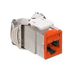 Leviton Atlas-X1 Shielded CAT6 RJ45 Quickport Connector, Orange (61SJK-RO6)