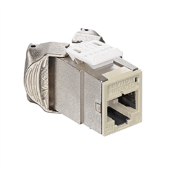 Leviton Atlas-X1 Shielded CAT6 RJ45 Quickport Connector, Light Almond (61SJK-RT6)