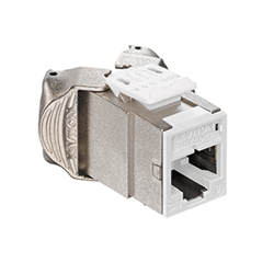 Leviton Atlas-X1 Shielded CAT6 RJ45 Quickport Connector, White (61SJK-RW6)