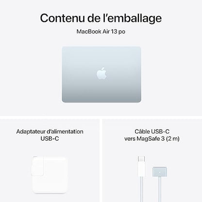 Apple 2025 MacBook Air, FR MBA 13IN M4 CHIP 10C CPU 10C GPU 16GB 512GB SSD SKY BLUE