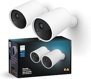 Batterie pour caméra sécurisée Hue, blanche, lot de 2
