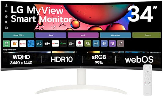 MYVIEW SMART MONITOR 34IN 34SR60QC-W 3440X1440 VA 16:9 CURVED