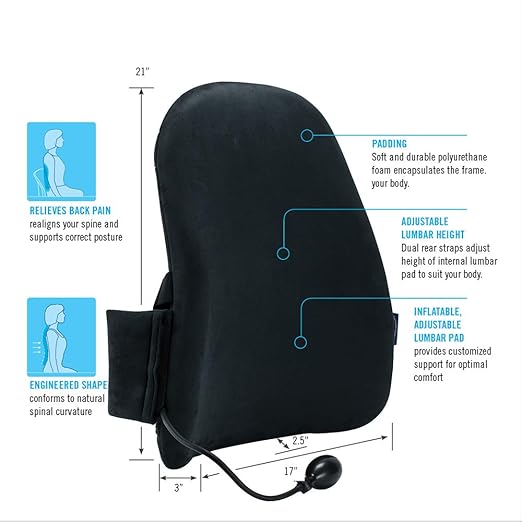 Customair Backrest With Adjustable Lumbar