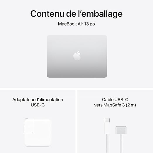 Apple 2025 MacBook Air FR MBA 13IN M4 CHIP 10C CPU 10C GPU 24GB 512GB SSD SILVER