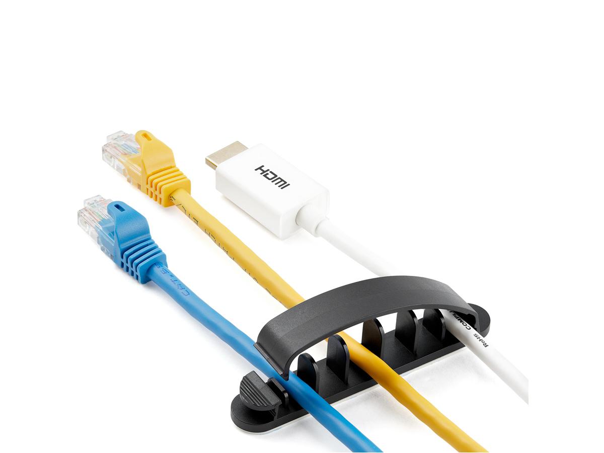 Startech.Com - Paquete de 100 clips autoadhesivos para gestión de cables (6 ranuras)