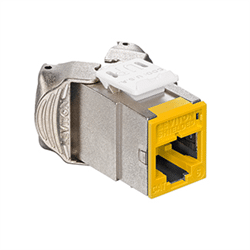 Leviton Atlas-X1 Shielded CAT6A RJ45 Quickport Connector, Yellow (6ASJK-RY6)