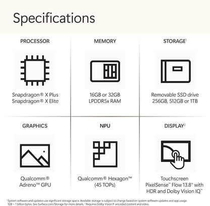 Microsoft Surface Laptop 13.8-in.Snapdragon X Plus – 16GB RAM, 1TB SSD