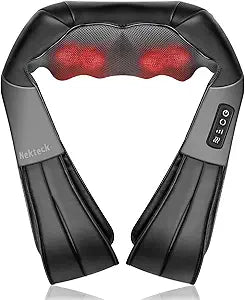 Cordless Deep Kneading Shiatsu Back Massaging Cushion W/Heat