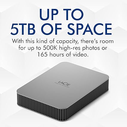 MULTI 10 2TB LACIE MOBILE DRIVE USB3.1 TYPE C