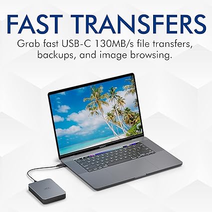 Disque dur externe LACIE 2 To USB 3.1 TYPE C (STLR2000400)