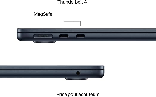 Apple 2025 MacBook Air, FR MBA 13IN M4 CHIP 10C CPU 10C GPU 16GB 512GB SSD MIDNIGHT