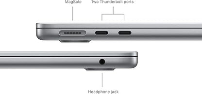 MacBook Air de 13 pulgadas (2024) con procesador Apple M3 (16 GB de RAM y 256 GB de SSD), color gris espacial.