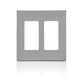Leviton Screwless Decora Wallplate 2 Gang Gray (80309-SGY)