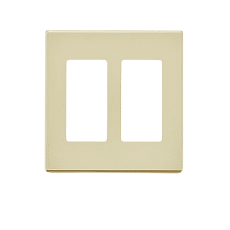 Leviton Screwless Decora Wallplate 2 Gang Ivory (80309-SI)