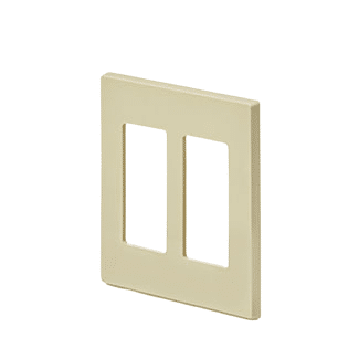Leviton Screwless Decora Wallplate 2 Gang Ivory (80309-SI)